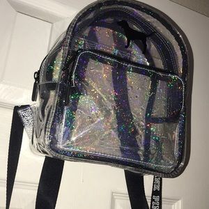 Cute sparkly see through backpack. Perfect size!